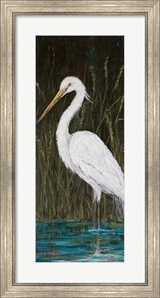 Framed White Egret Print