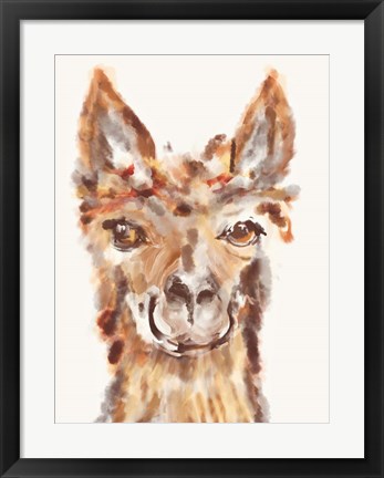 Framed Goofy Llama I Print
