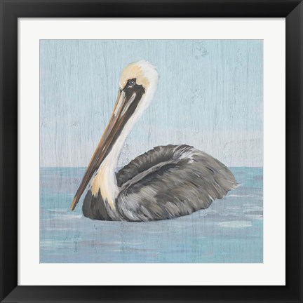 Framed Pelican Wash I Print