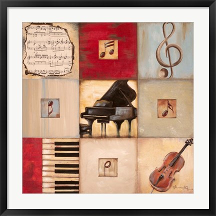 Framed Feel the Music II Print