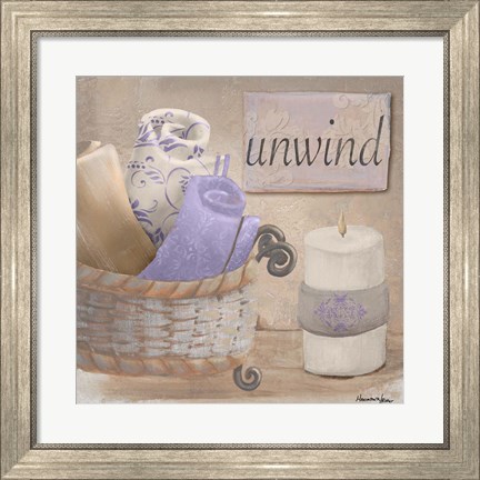 Framed Lavender Bath I Print