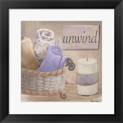 Framed Lavender Bath I Print