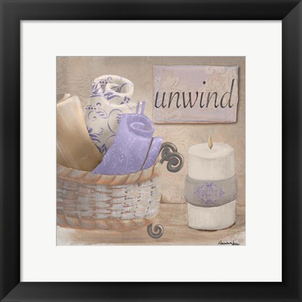 Framed Lavender Bath I Print