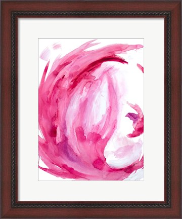 Framed Pink Swirl II Print