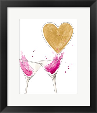Framed Martini Heart Print