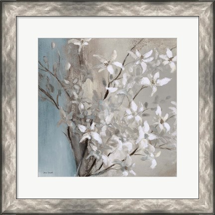 Framed Misty Orchids (Blue) II Print