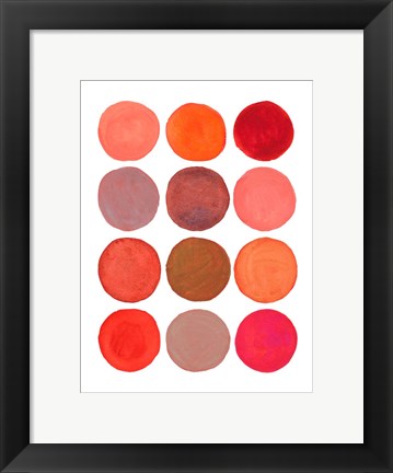 Framed Circle Around in Coral Print