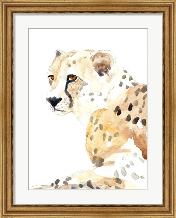 Framed Seated Cheetah Print
