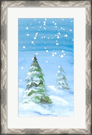 Framed Snowy Pines Print