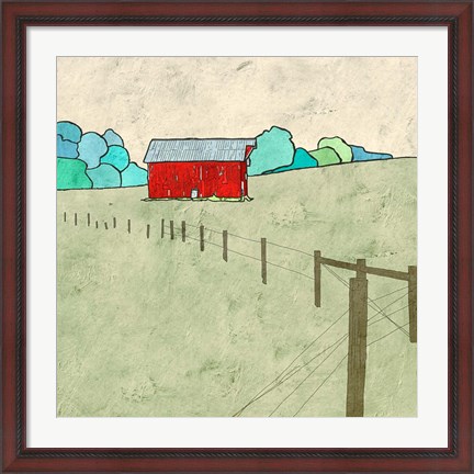 Framed Little Red Barn Print