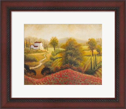 Framed Flourishing Vineyard I Print