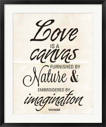 Framed Love is a Canvas Print