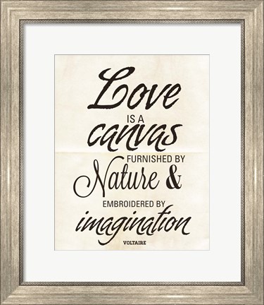 Framed Love is a Canvas Print