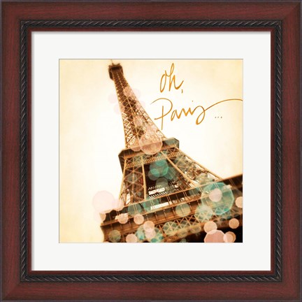 Framed Oh Paris Print