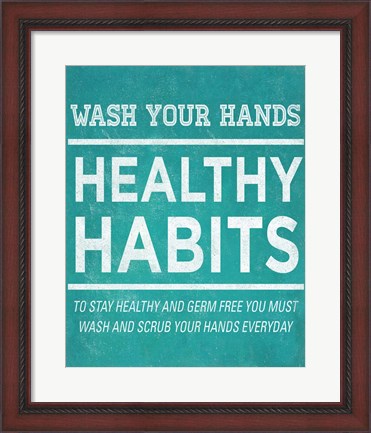 Framed Healthy Habits I Print