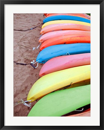 Framed Kayaks I Print