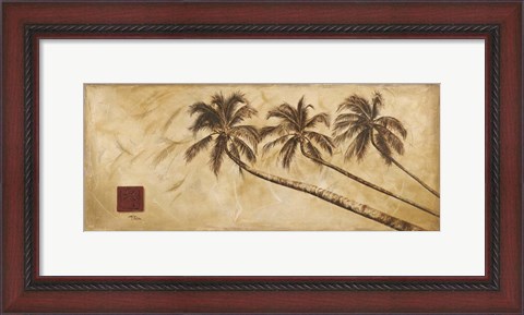 Framed Sepia Palms Print