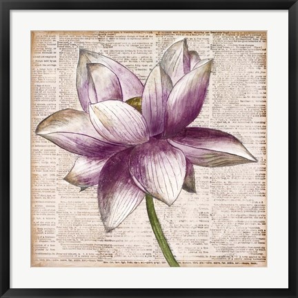 Framed Defined Lotus I Print