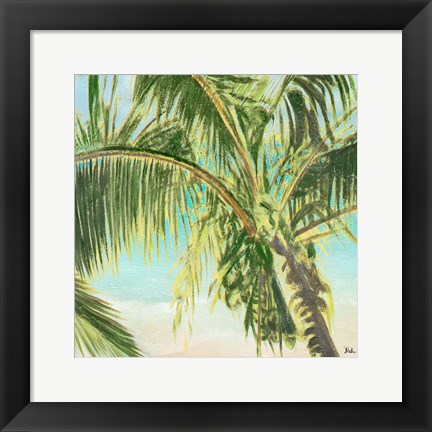 Framed Bright Coconut Palm II Print