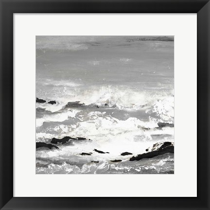 Framed Rocks and Waves Print