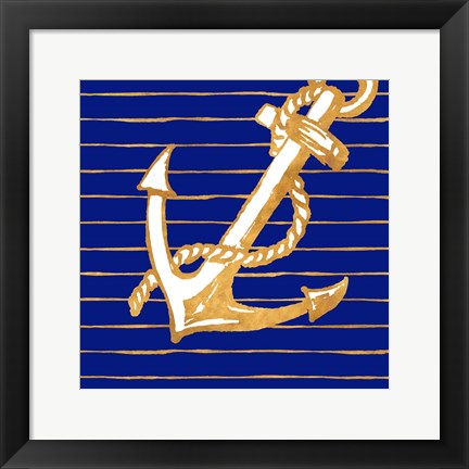 Framed Nautical Anchor II Print