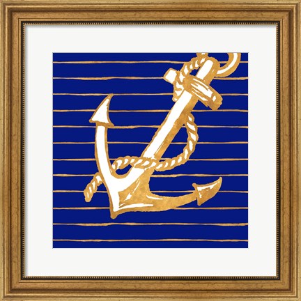 Framed Nautical Anchor II Print