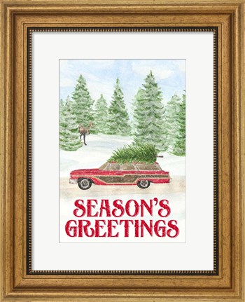 Framed Sleigh Bells Ring - Seasons Greetings Print