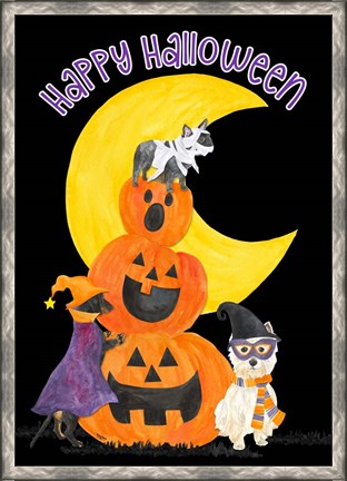 Framed Fright Night Friends - Happy Halloween III Print