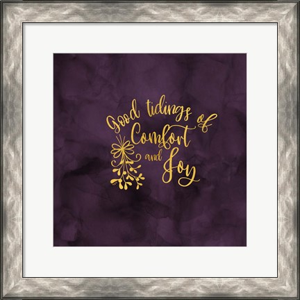 Framed All that Glitters for Christmas II-Comfort and Joy Print