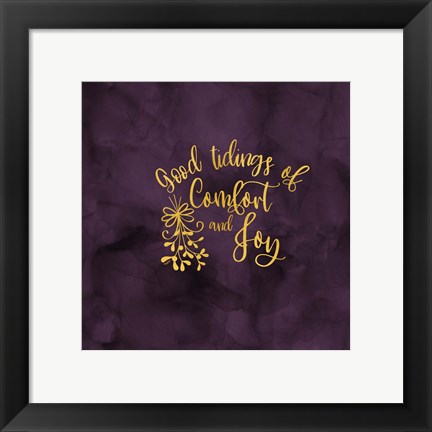 Framed All that Glitters for Christmas II-Comfort and Joy Print