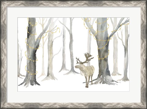Framed Christmas Forest landscape Print