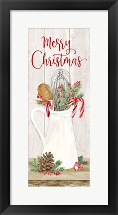 Framed Christmas Kitchen panel II-Merry Christmas Print
