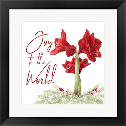 Framed Merry Amaryllis V Print