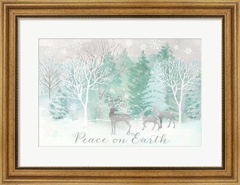 Framed Peace on Earth Silver landscape Print