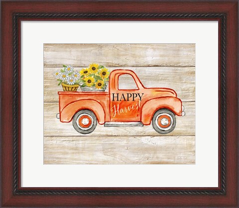 Framed Happy Harvest I-Truck Print