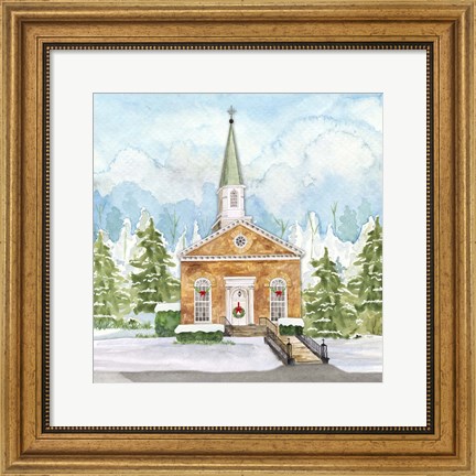 Framed Christmas Village I Print