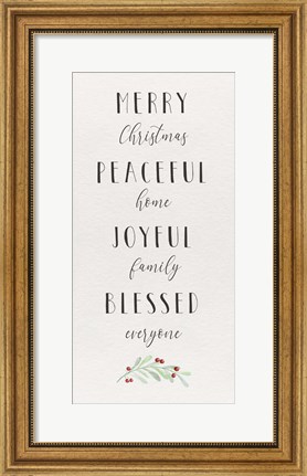 Framed Cozy Christmas Panel I Print