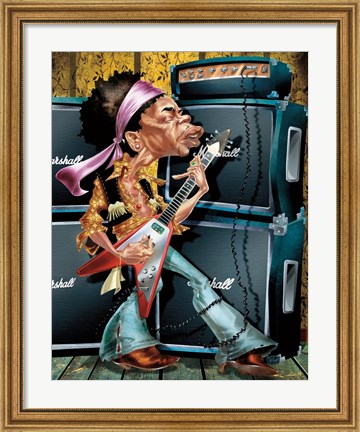 Framed Young Guitarist Print