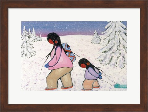 Framed Winter Walk Print