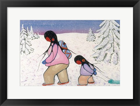 Framed Winter Walk Print