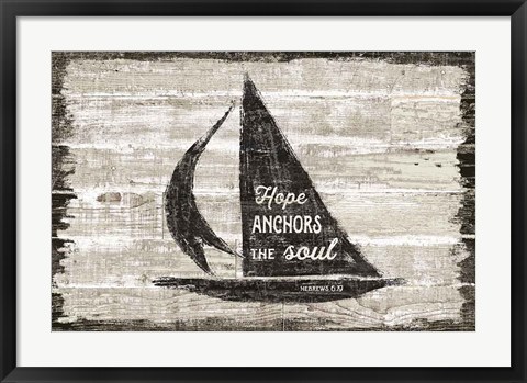 Framed Driftwood Coast Scripture II Print