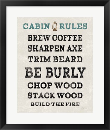 Framed Cabin Life V Print