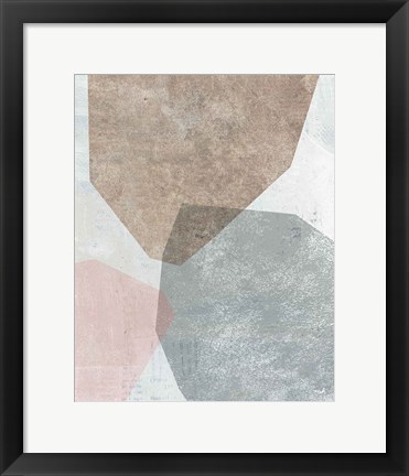 Framed Pensive I Blush Gray Print