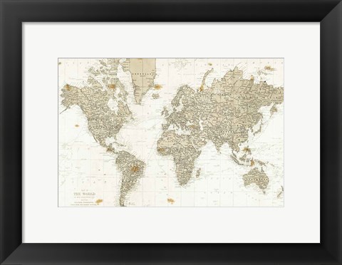 Framed World is Your Oyster No Words Print