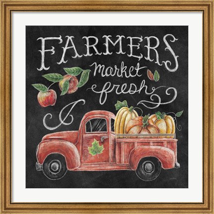 Framed Harvest Chalk VII Print