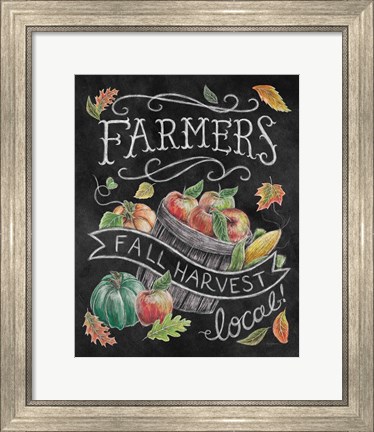 Framed Harvest Chalk II Print