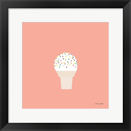 Framed Ice Cream Cone I Print