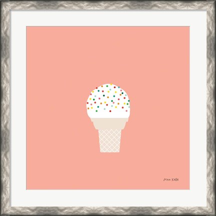 Framed Ice Cream Cone I Print