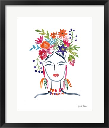 Framed Flower Girl II Print