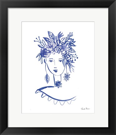 Framed Flower Girl I Print